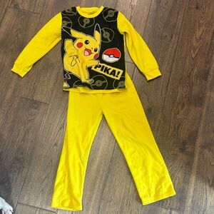 Pikachu Kids Pajamas - Yellow